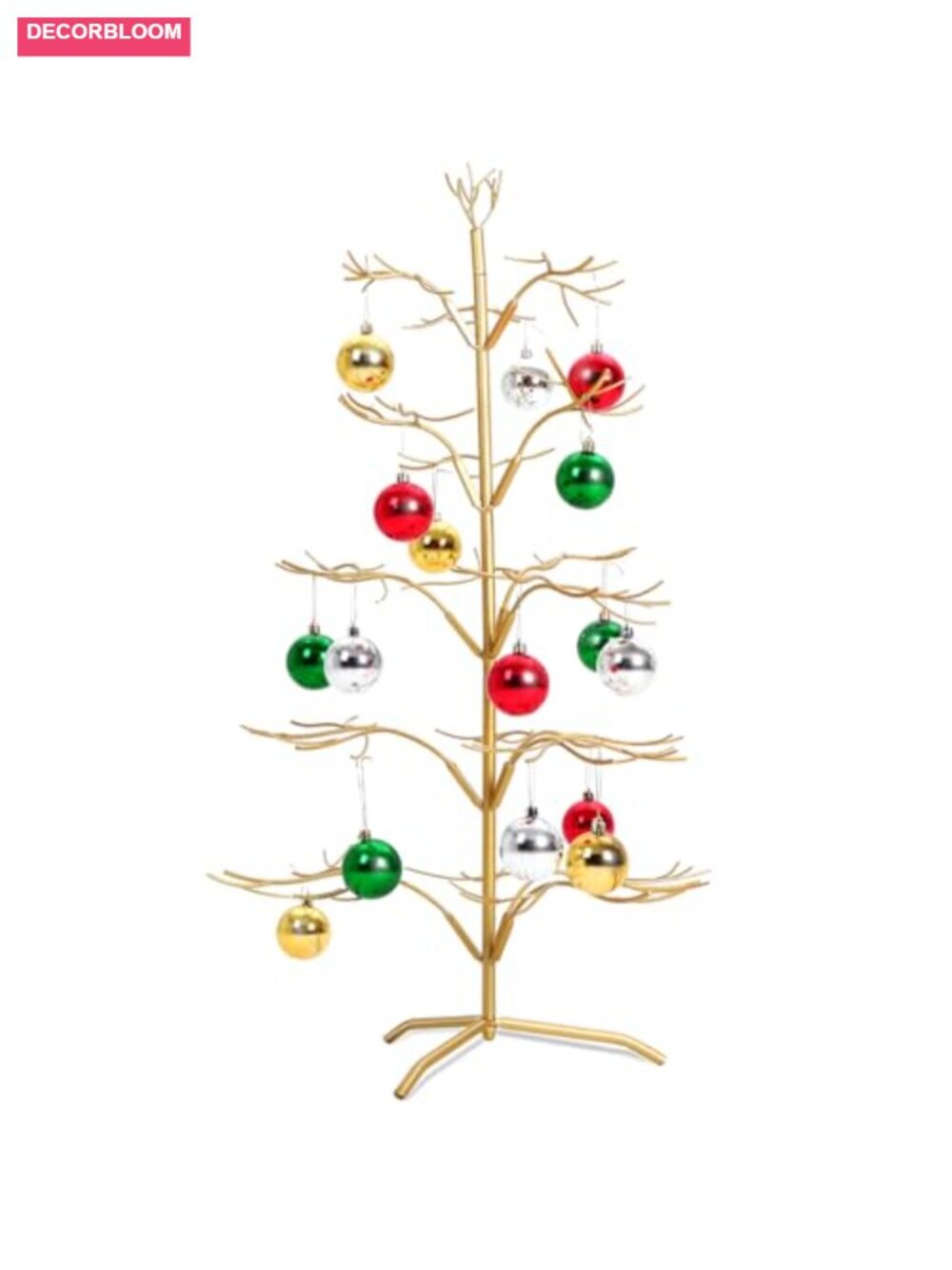 36 Inch Metal Ornament Display Tree 5 Tier Hanging Hook Stand